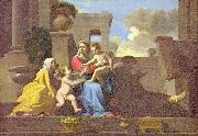 Nicolas Poussin Heilige Familie auf der Treppe oil painting